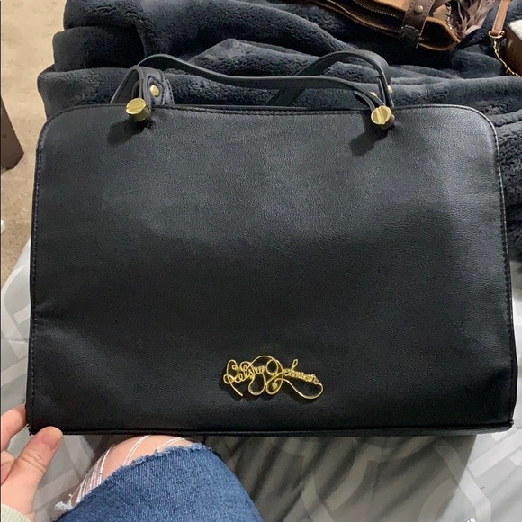 Betsey Johnson Sequin Bow Satchel Purse - Picture 3 of 15